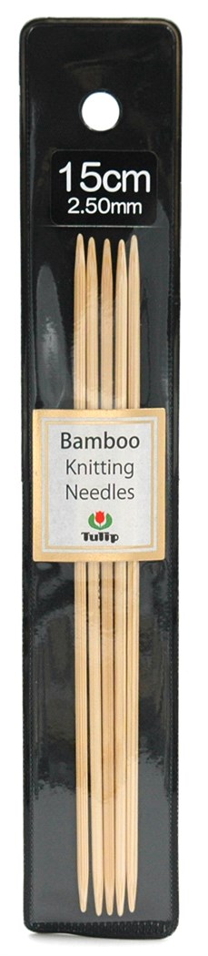 Спицы чулочные Tulip "Bamboo", бамбук 15см - фото 7485